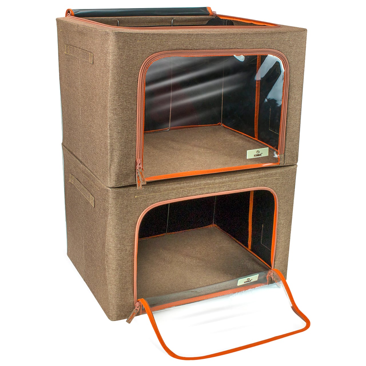 Sorbus Foldable & Stackable Storage Bags with Windows Set